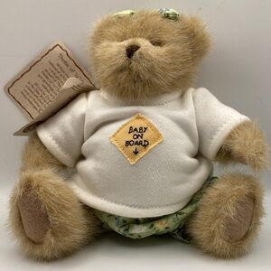 MWT Boyds Bears Ima Late Expecting Mother Bear Plush Retired 2003 Late Head Bean